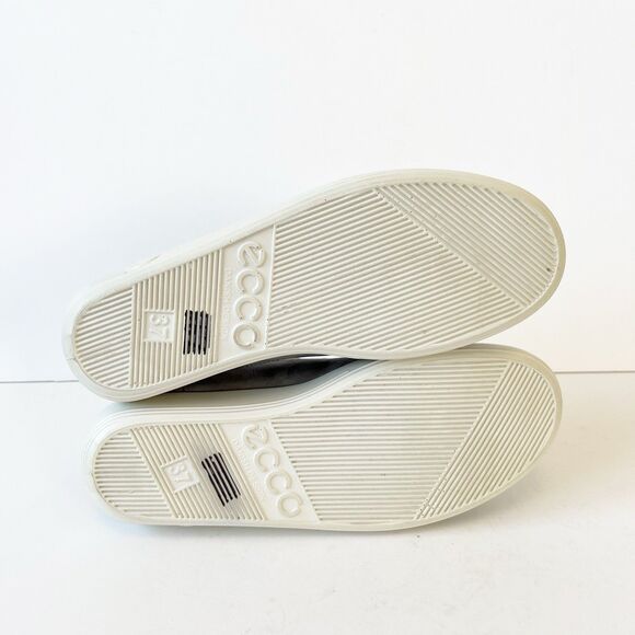 Ecco Soft 2.0 Walking Shoe Sneaker Grey Nubuck Leather Size Euro 37/US 6/6.5 - Picture 9 of 12